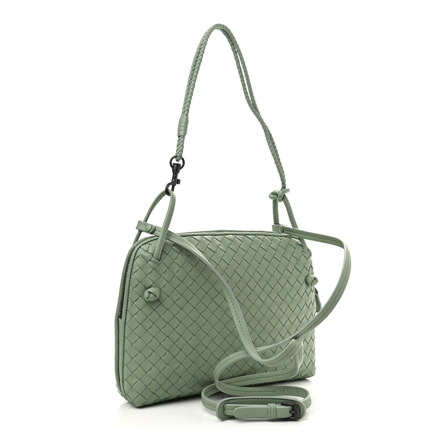 Nappa Intrecciato Nodini Crossbody Messenger New Sauge