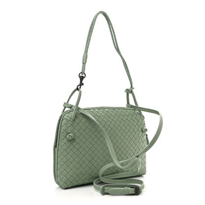 Bottega Veneta Nappa Intrecciato Nodini Crossbody Messenger New Sauge 3 of 10
