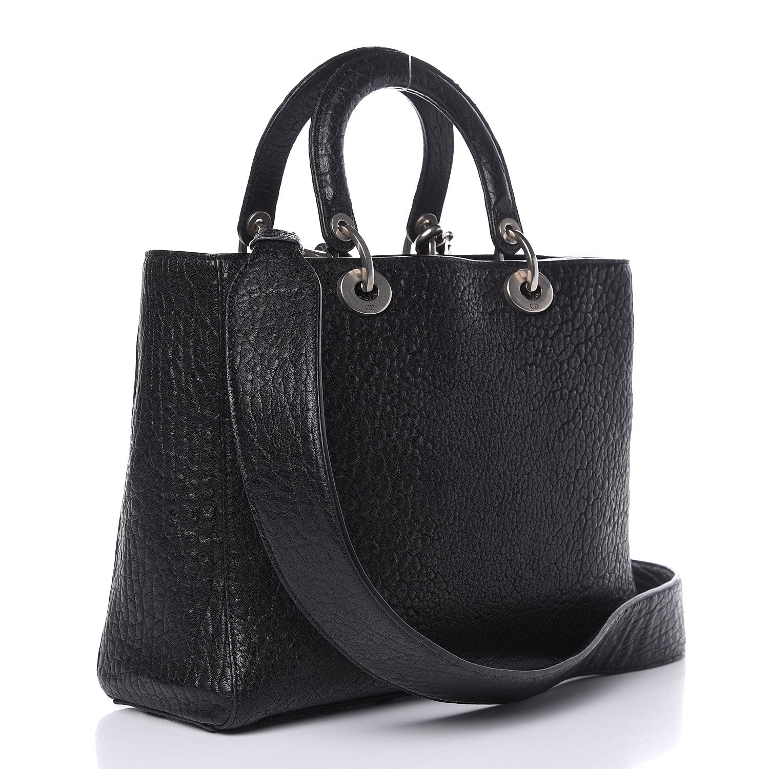 Christian Dior Canyon Grained Lambskin Large Lady Dior Black 3 of 15