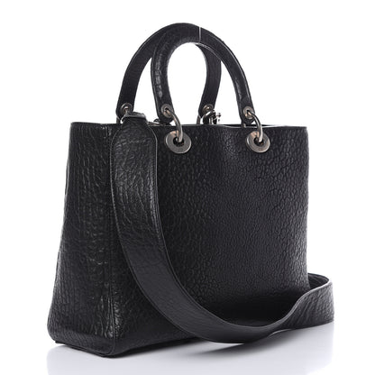 Christian Dior Canyon Grained Lambskin Large Lady Dior Black 3 of 15
