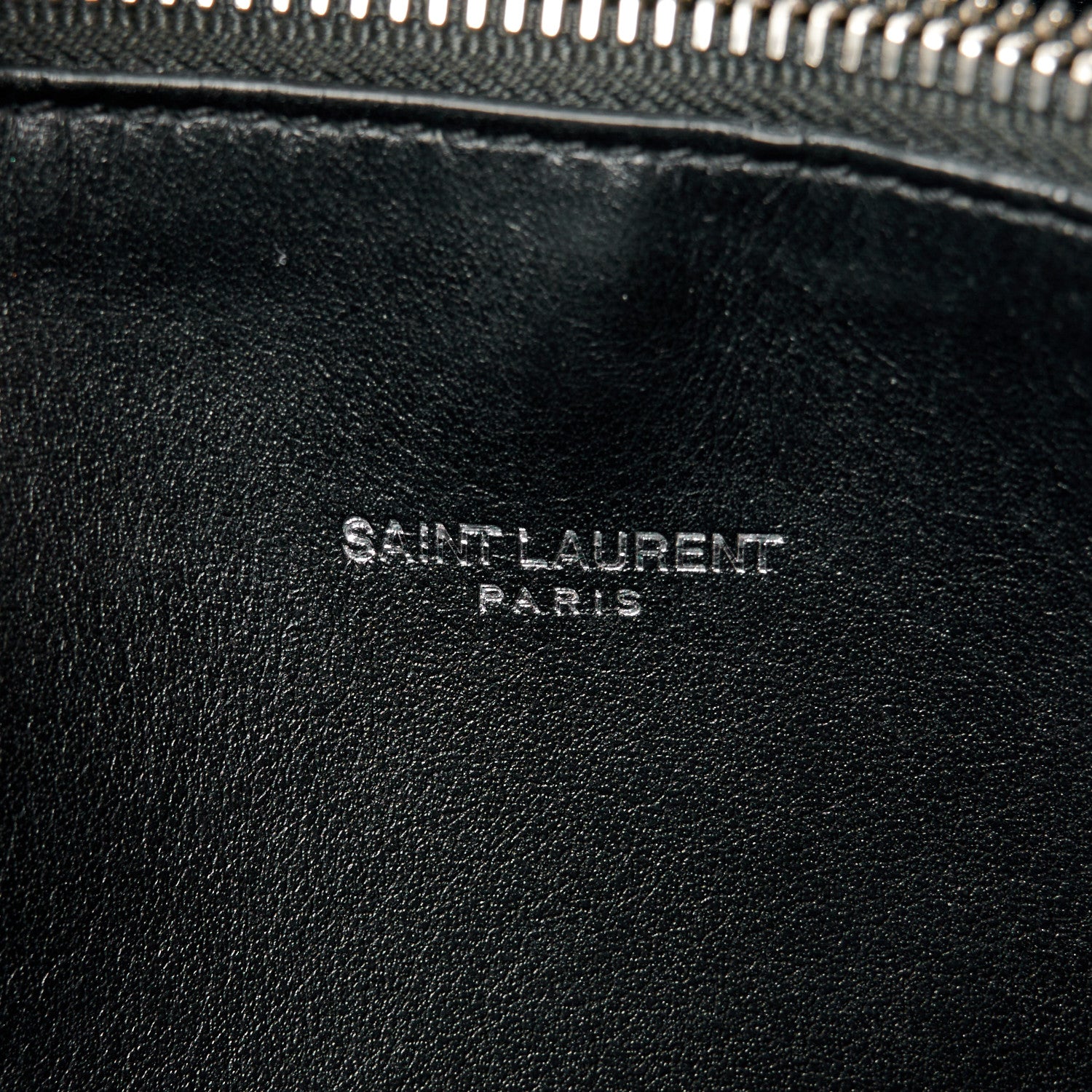 Saint Laurent Grained Calfskin Topstitch Small Sac De Jour Black Porcelain 8 of 12