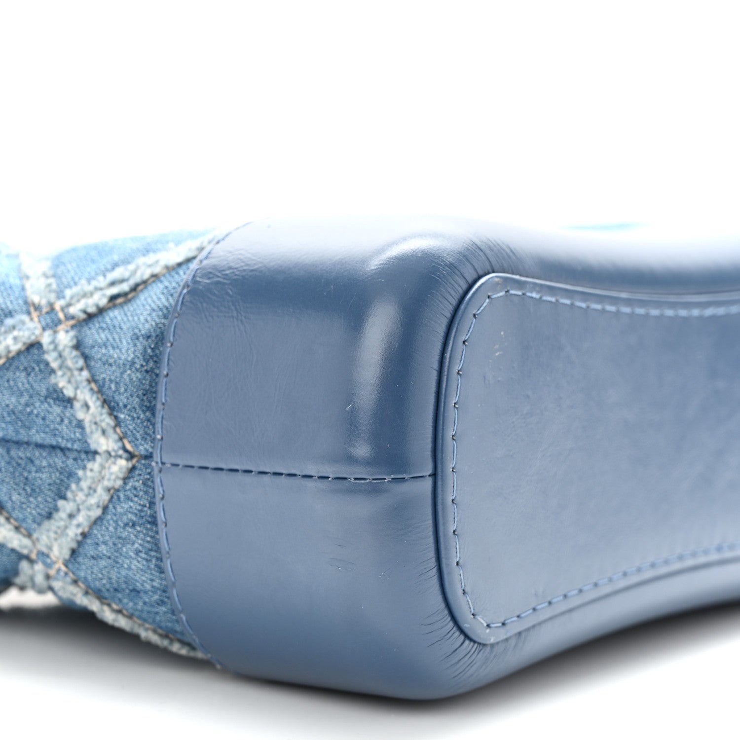 Chanel Denim Calfskin Small Gabrielle Hobo Blue 9 of 10