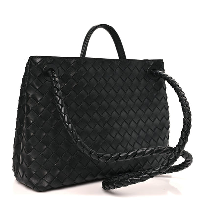 Bottega Veneta Nappa Intrecciato Medium Andiamo Shoulder Bag Black 3 of 9