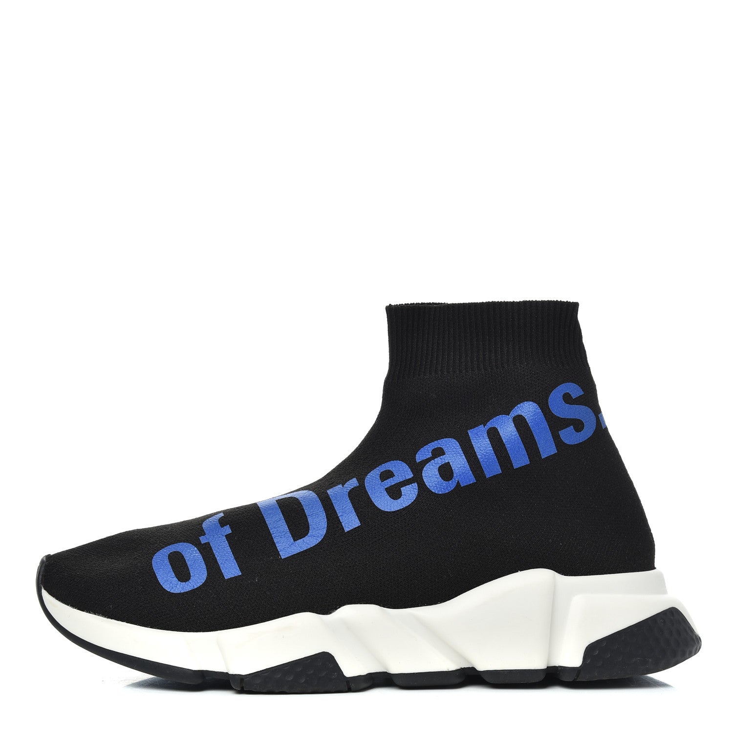 Balenciaga Neoprene Knit Power of Dreams Womens Speed Sneakers 38 Black Bleu 1 of 14