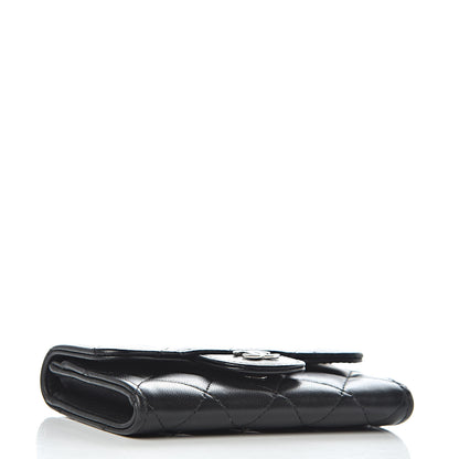 Chanel Lambskin Quilted Flap Card Holder Black 4 of 9