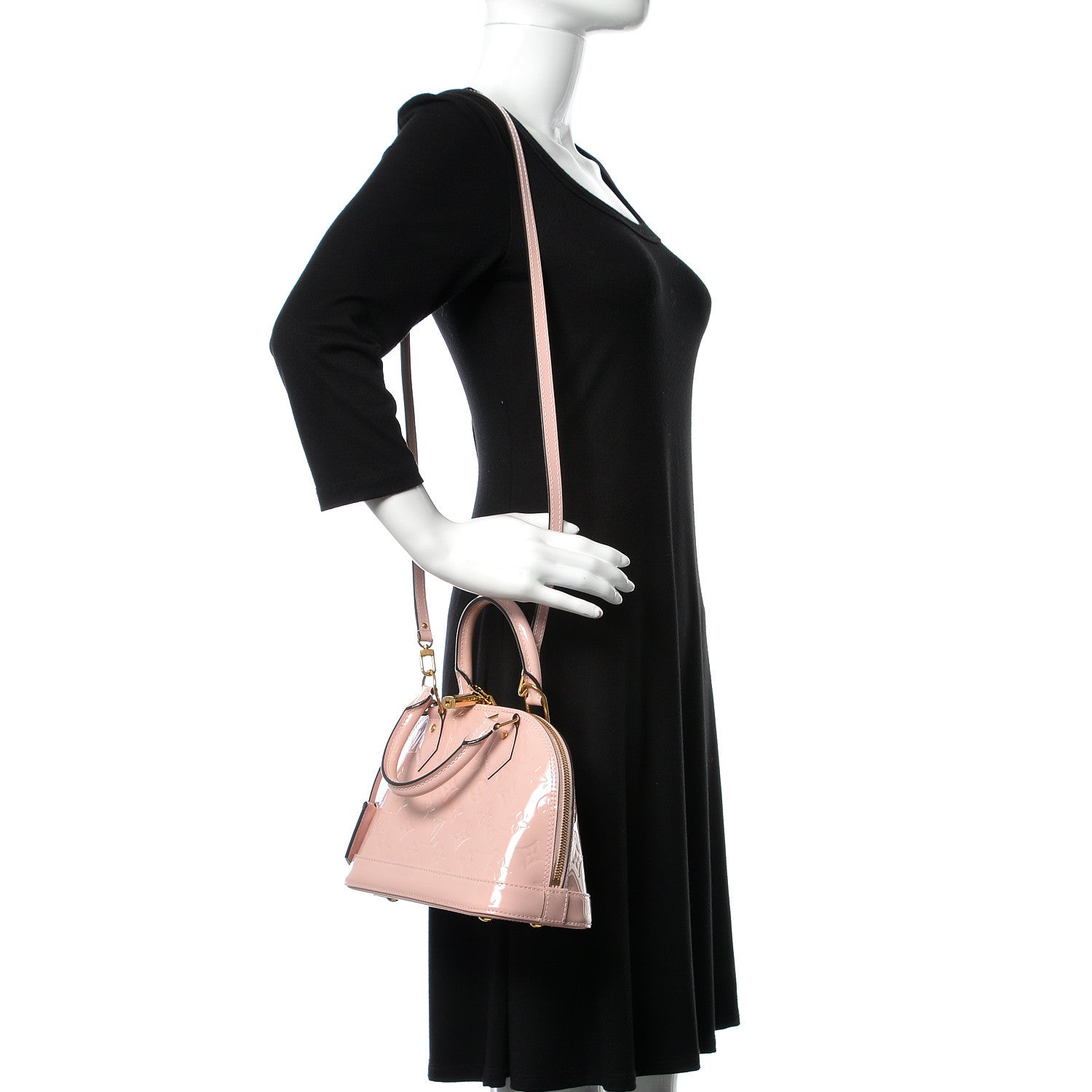 Louis Vuitton Vernis Alma BB Rose Ballerine 2 of 15