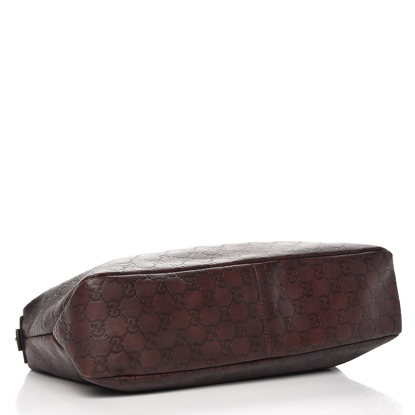 Guccissima Medium Horsebit Chain Hobo Dark Brown