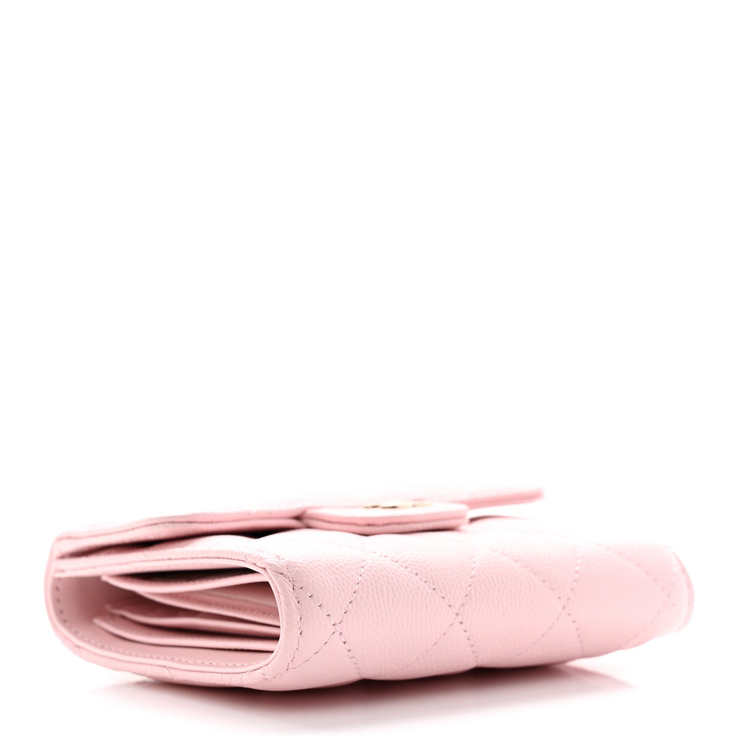 Chanel Caviar Quilted Compact Flap Wallet Light Pink 4 of 8