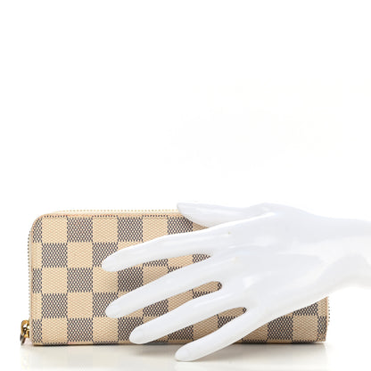 Louis Vuitton Damier Azur Clemence Wallet Rose Ballerine 2 of 14