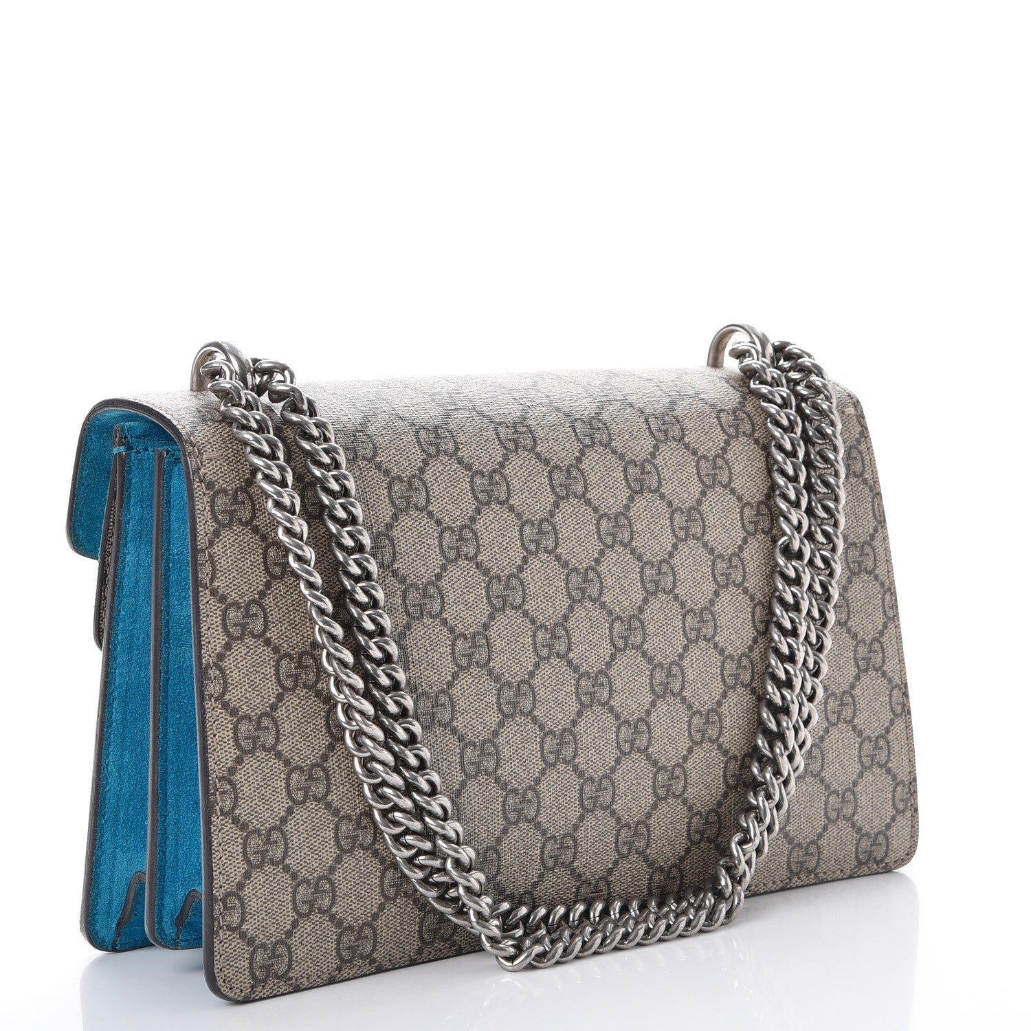 Gucci GG Supreme Monogram Small Dionysus Shoulder Bag Bright Turquoise 3 of 9