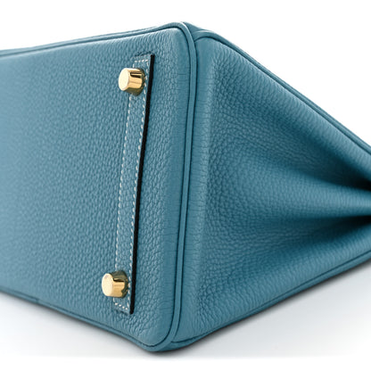 Hermes Togo Birkin 25 New Blue Jean 10 of 10