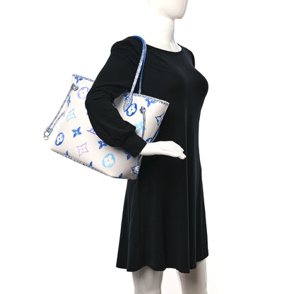 Louis Vuitton Monogram Giant By The Pool 2.0 Neverfull MM Blue 2 of 10