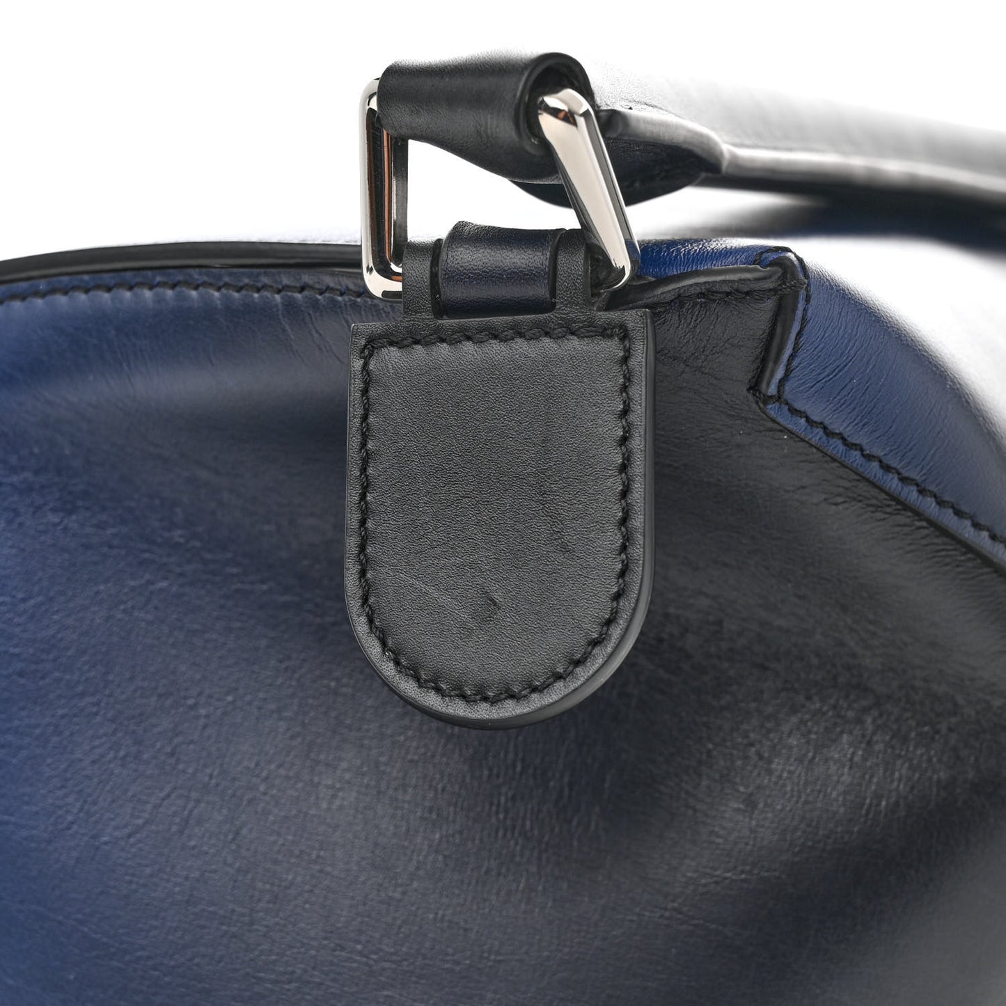 Calfskin Large Puzzle Edge Bag Dark Marino