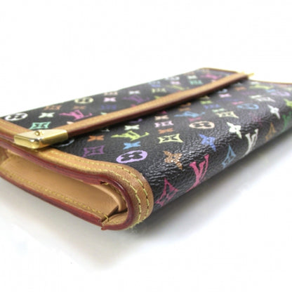 Louis Vuitton Monogram Multicolor Porte Tresor International Wallet Black 5 of 9