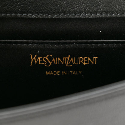 Saint Laurent Calfskin Monogram Large Belle De Jour Clutch Black 6 of 9