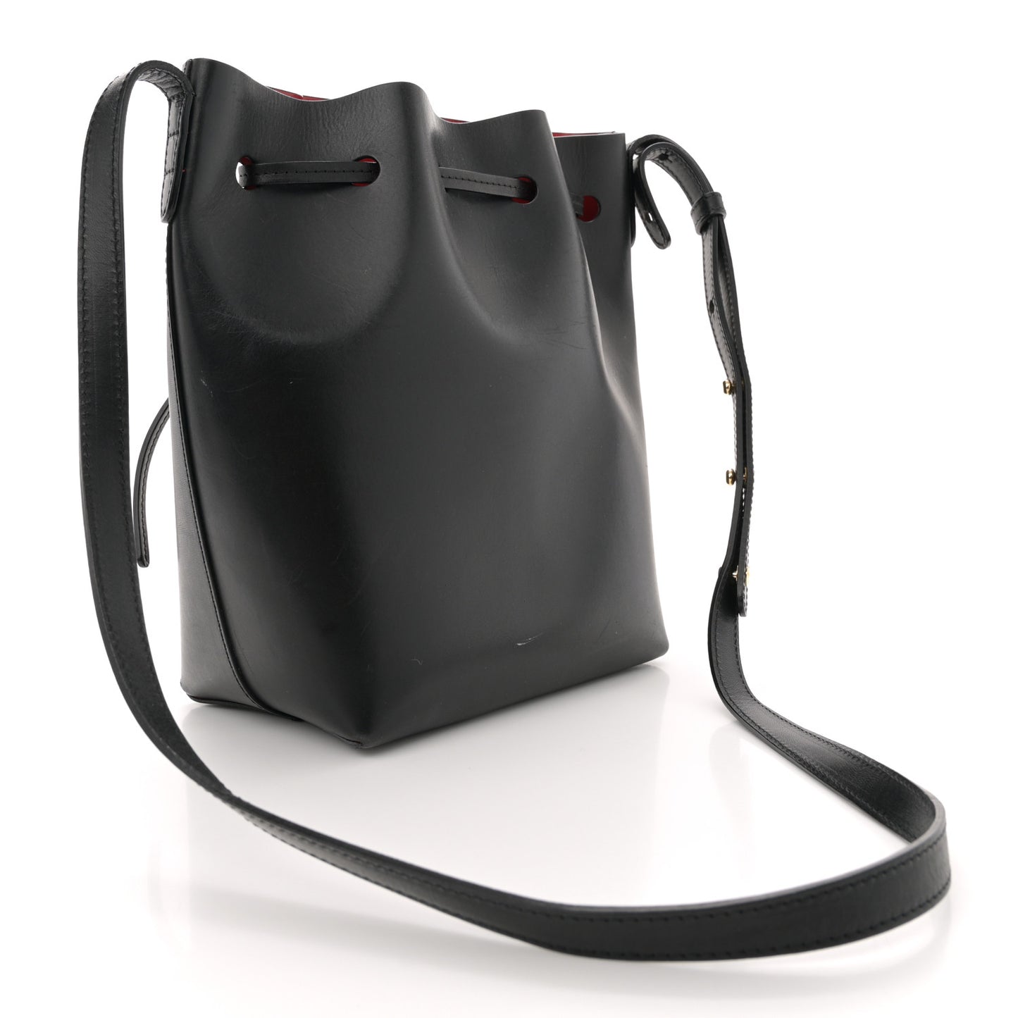 Calfskin Bucket Bag Black Flamma