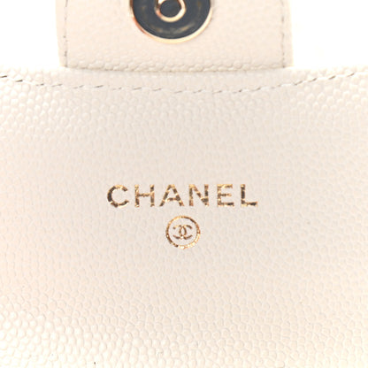 Chanel Caviar Quilted Mini Clutch With Chain White 6 of 12