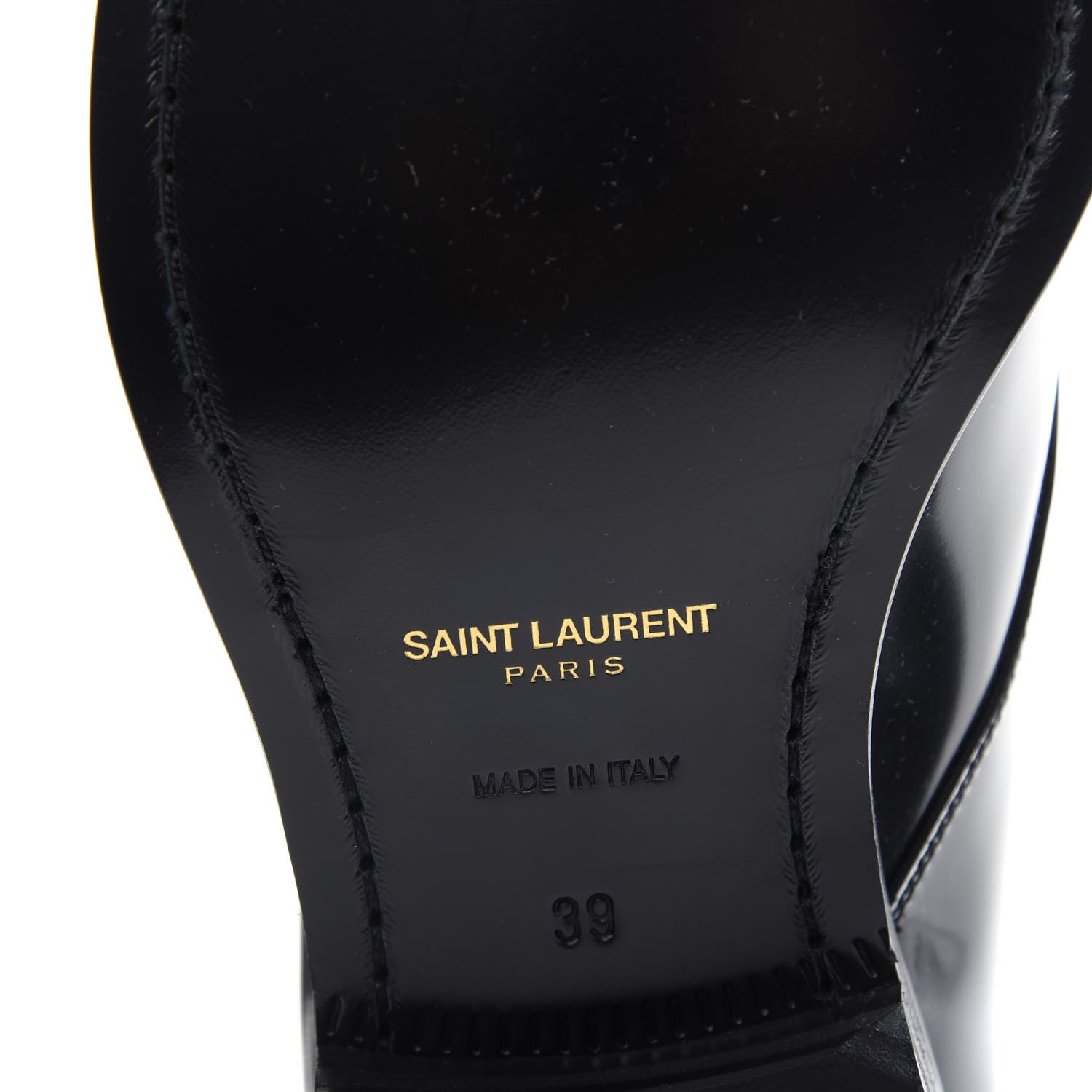 Saint Laurent Patent Calfskin Montaigne 25 Uniform 39 Black 9 of 10