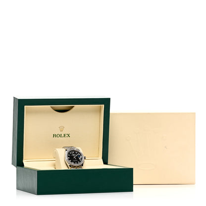 Rolex Stainless Steel 18K White Gold Diamond 36mm Oyster Perpetual Datejust Watch Black 126284RBR 5 of 5