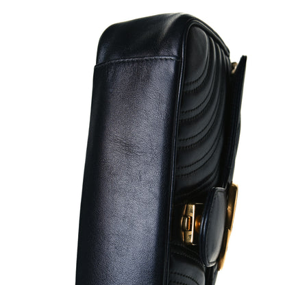 Gucci Calfskin Matelasse Small GG Marmont Shoulder Bag Black 15 of 15