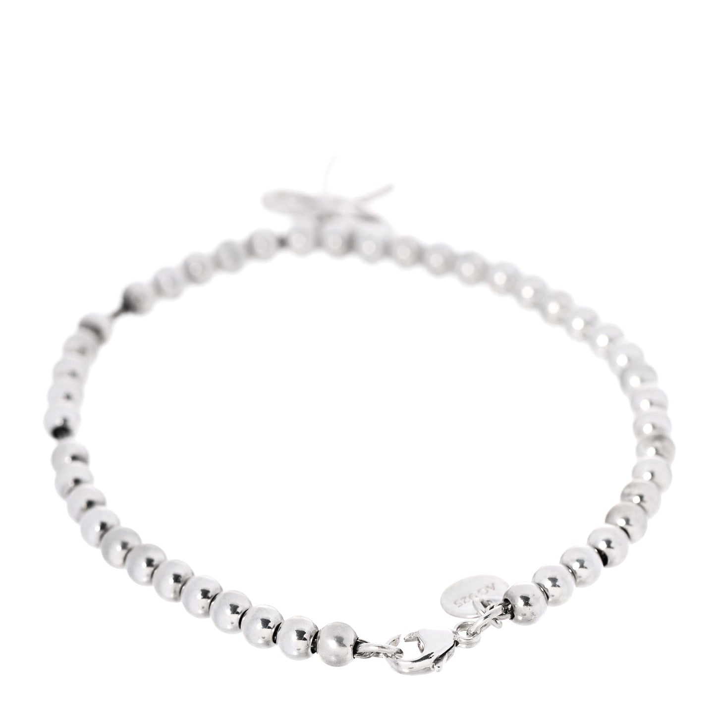 Sterling Silver 4mm Bow Bead Bracelet