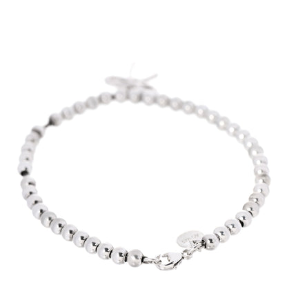 Tiffany Sterling Silver 4mm Bow Bead Bracelet 3 of 5