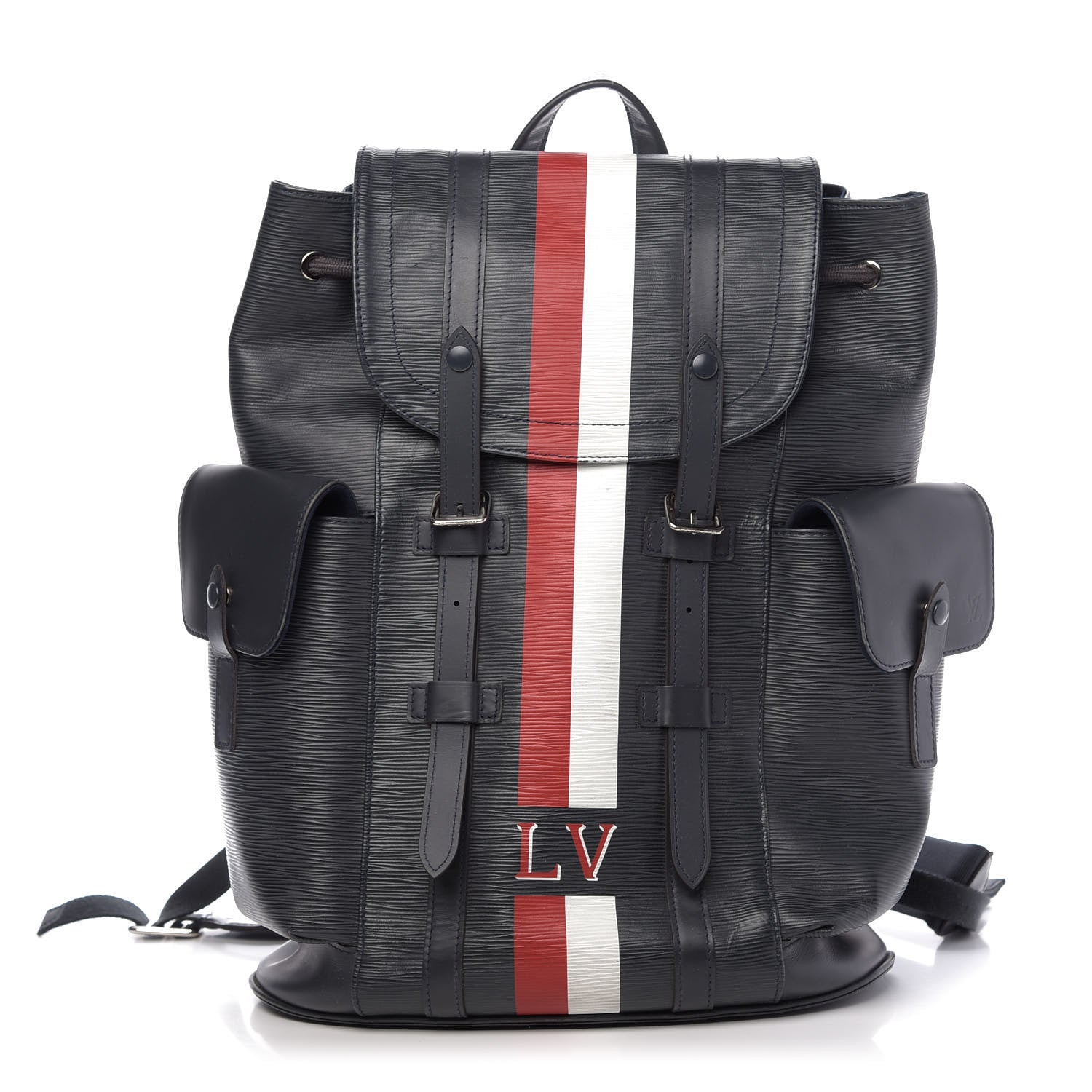 Louis Vuitton Epi Christopher Backpack Navy Stripes 1 of 12