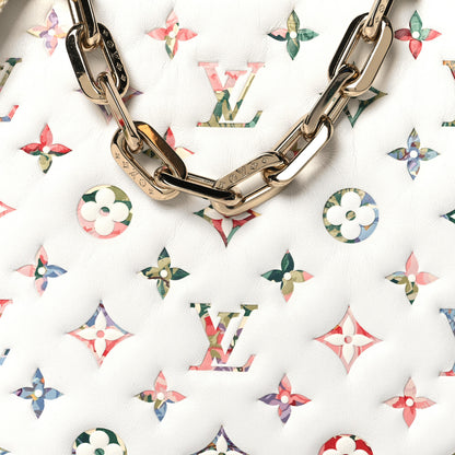 Louis Vuitton Lambskin Embossed Monogram LV Garden Coussin PM Cream 9 of 11