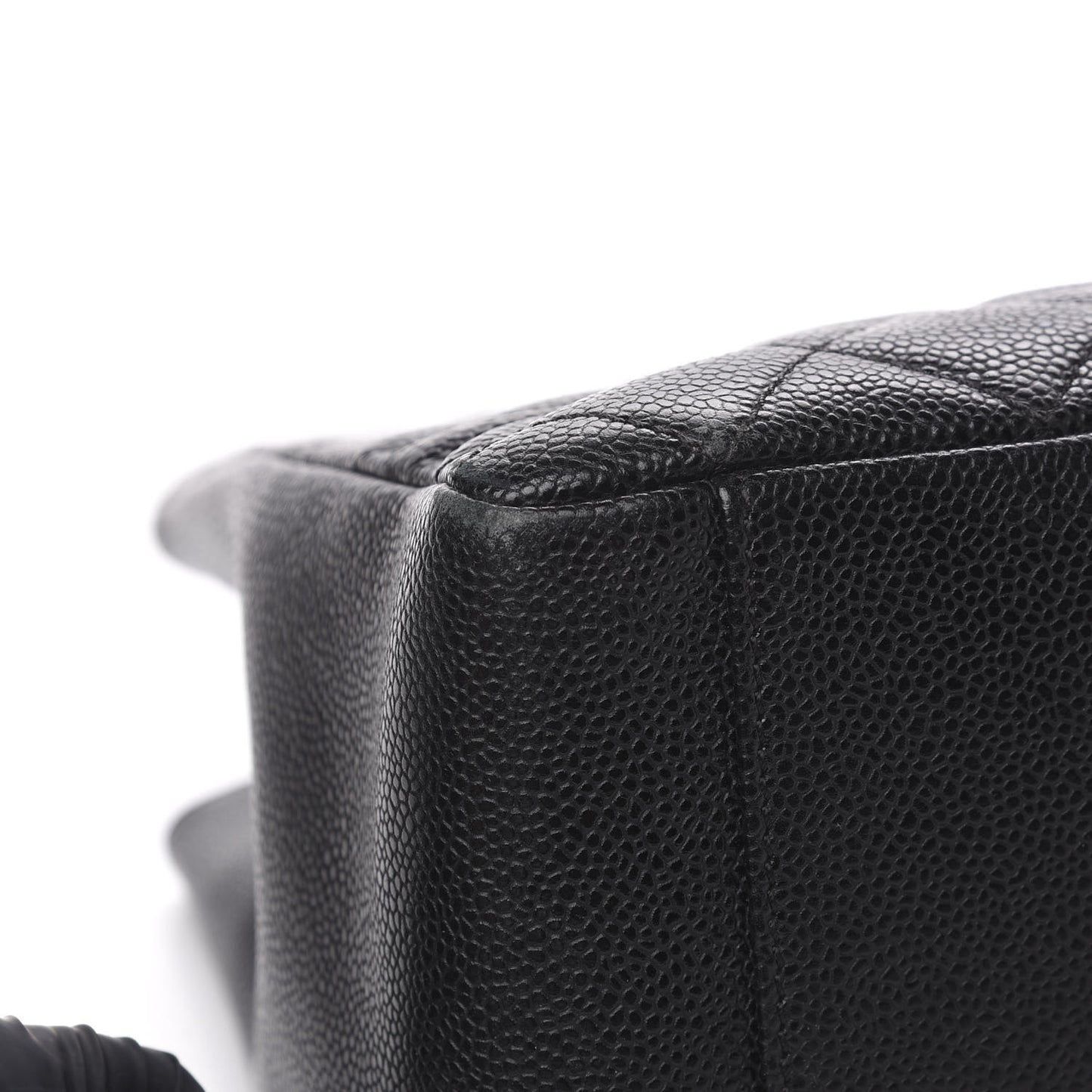 Caviar Quilted Grand Shopping Tote GST Black