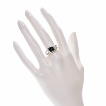 David Yurman Sterling Silver Diamond Black Onyx 7mm Petite Albion Ring 54 6.75 2 of 5