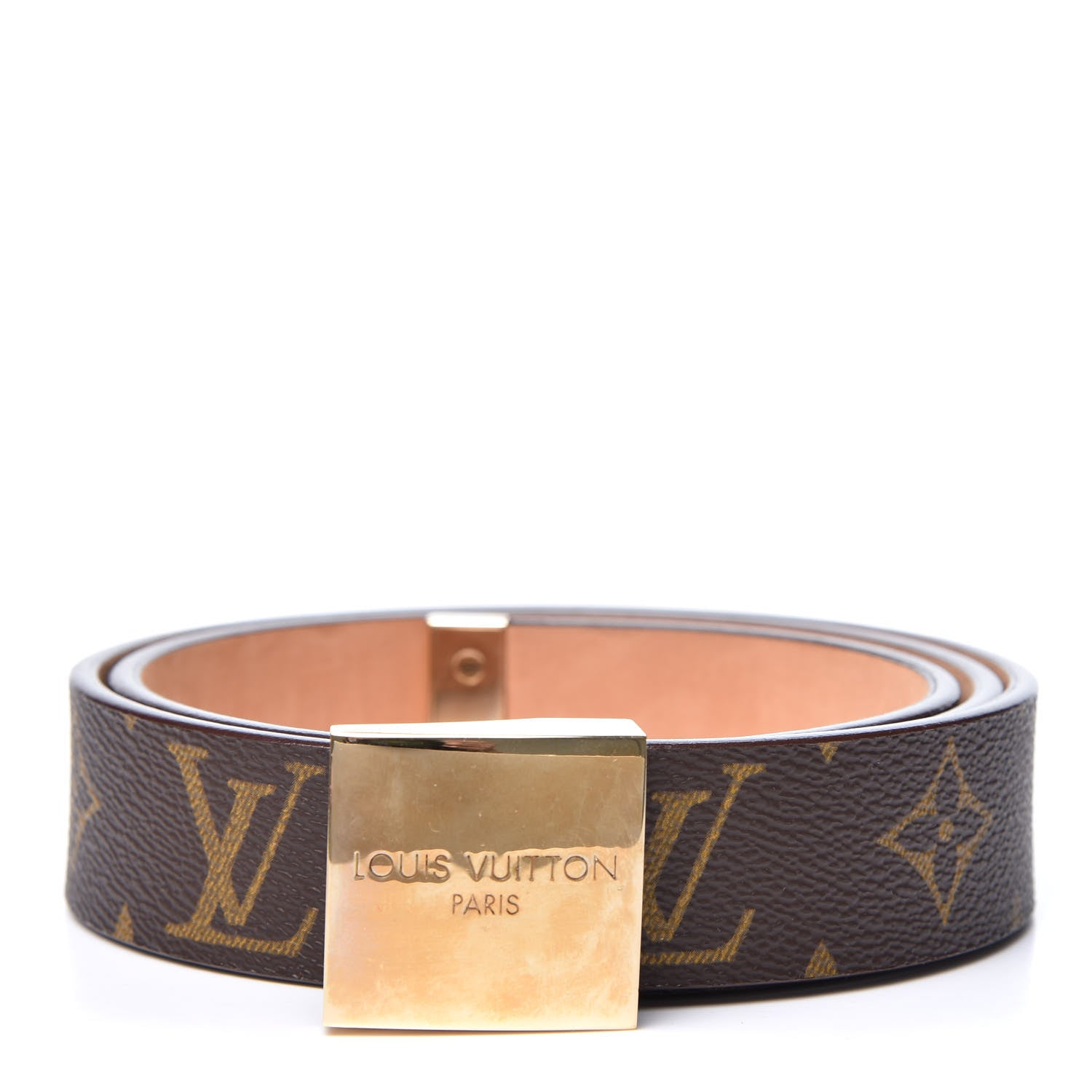 Louis Vuitton Monogram Ceinture Belt Gold Buckle 70 28 1 of 7