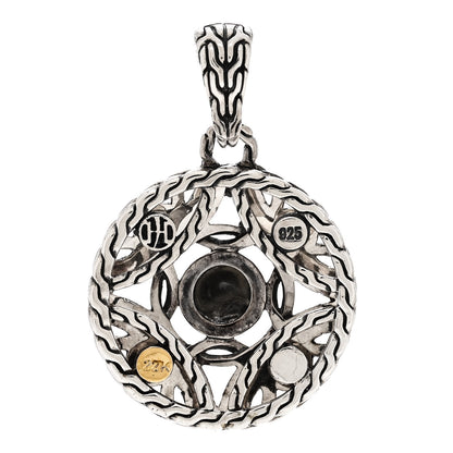John Hardy Sterling Silver 22K Yellow Gold Dot Drop Pendant 3 of 4