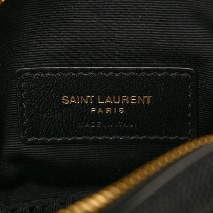 Saint Laurent Grain De Poudre Matelasse Monogram Baby Lou Camera Bag Black 6 of 9