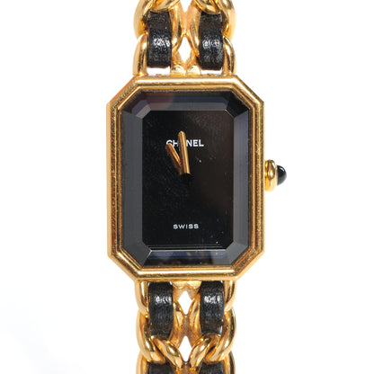 Chanel Stainless Steel Lambskin 20mm Chain Premiere Quartz Watch Gold M 1 of 8