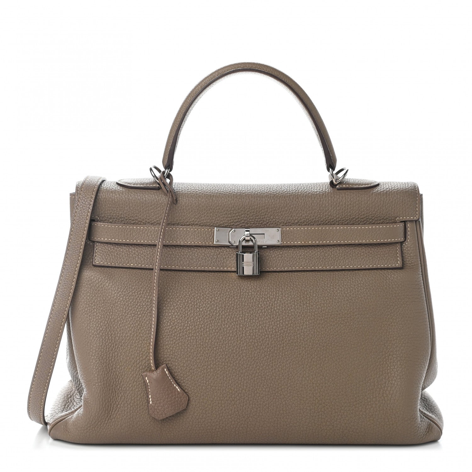 Hermes Togo Kelly Retourne 35 Etoupe 1 of 10