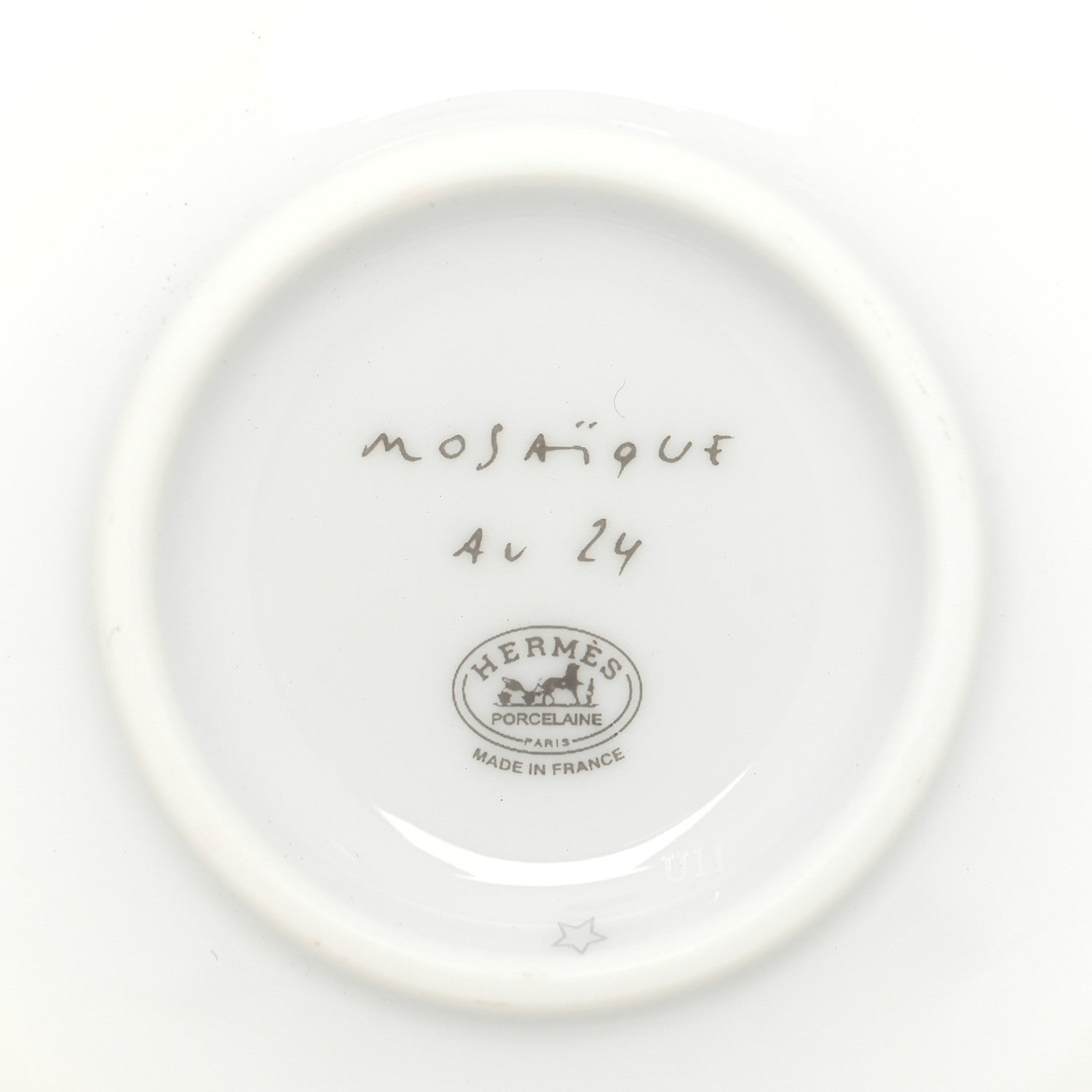 Hermes Porcelain Mosaique au 24 Soy Dish Platine 5 of 7