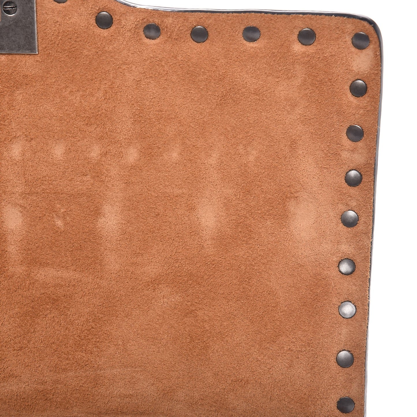 Calfskin Embroidered Medium Guitar Strap Rockstud Rolling Flap Saddle Bag Light Cuir