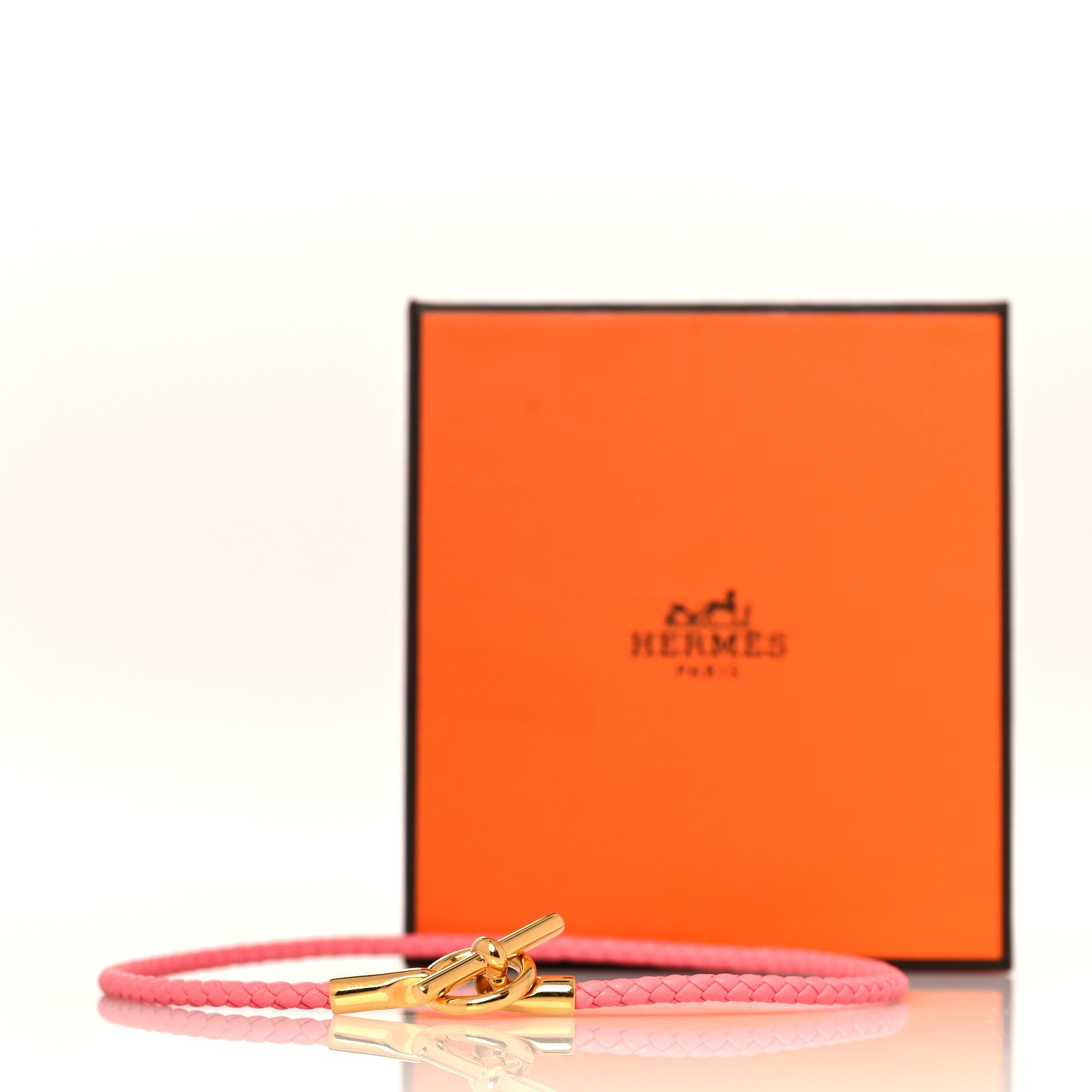 Hermes Swift Glenan Double Tour Bracelet T2 Rose Ete 7 of 7
