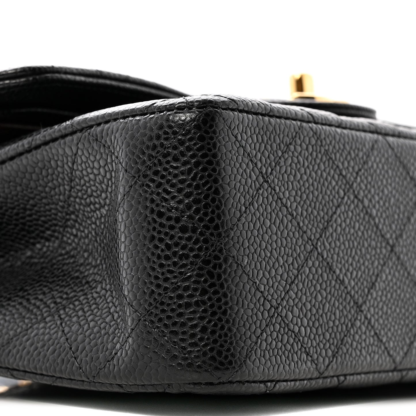 Caviar Quilted Small Double Flap Black
