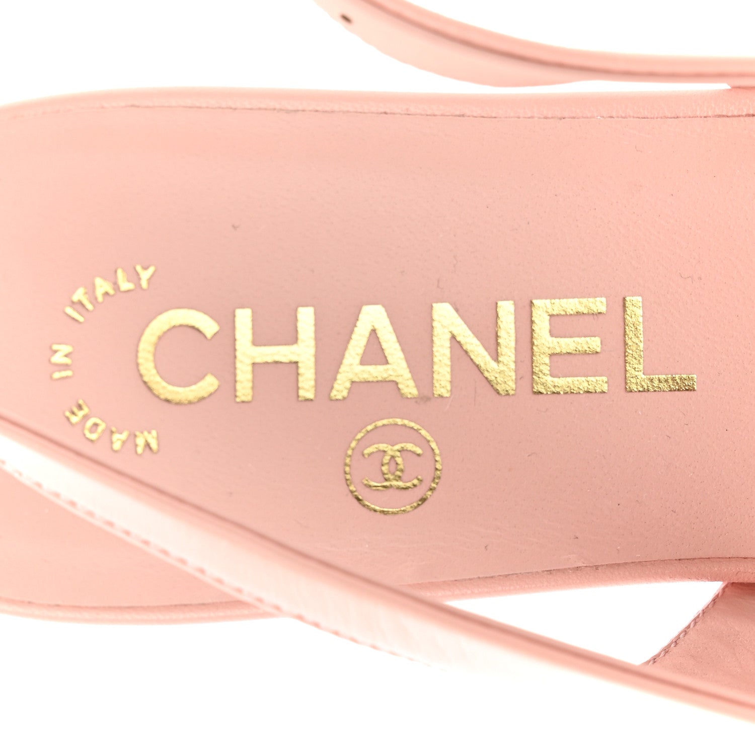 Chanel Lambskin Pointed Toe CC Slingback Flats 37.5 Pink Black 7 of 11
