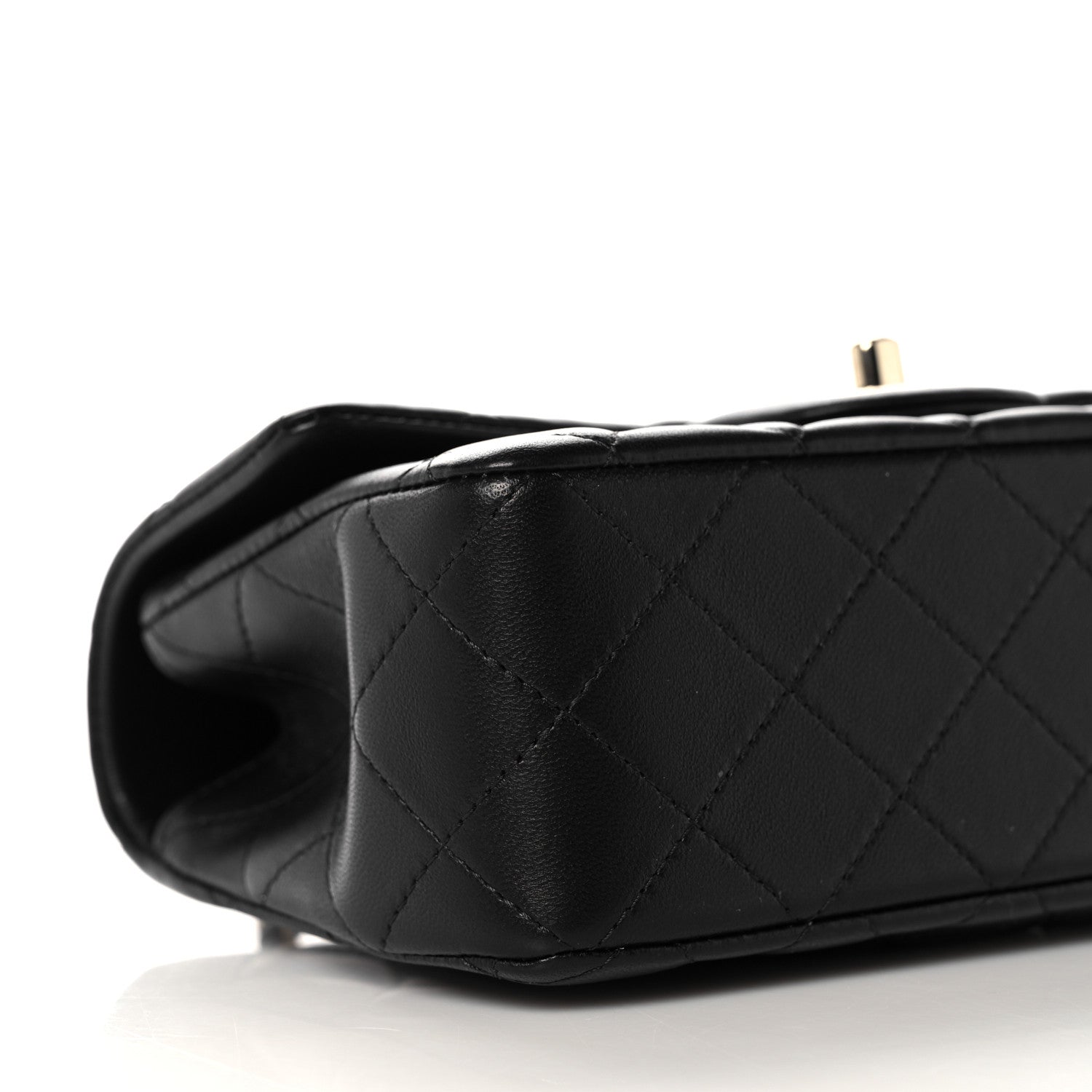 Chanel Lambskin Quilted Mini Lion Charm Top Handle Rectangular Flap Black 8 of 11