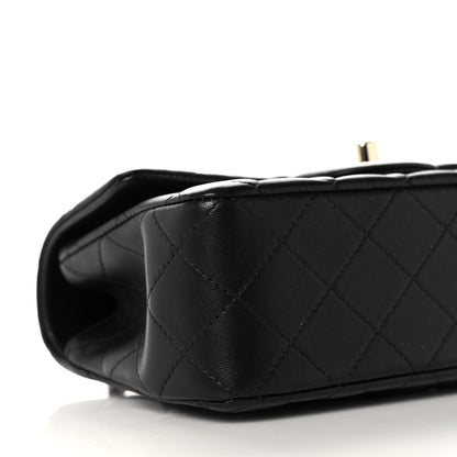 Chanel Lambskin Quilted Mini Lion Charm Top Handle Rectangular Flap Black 8 of 11