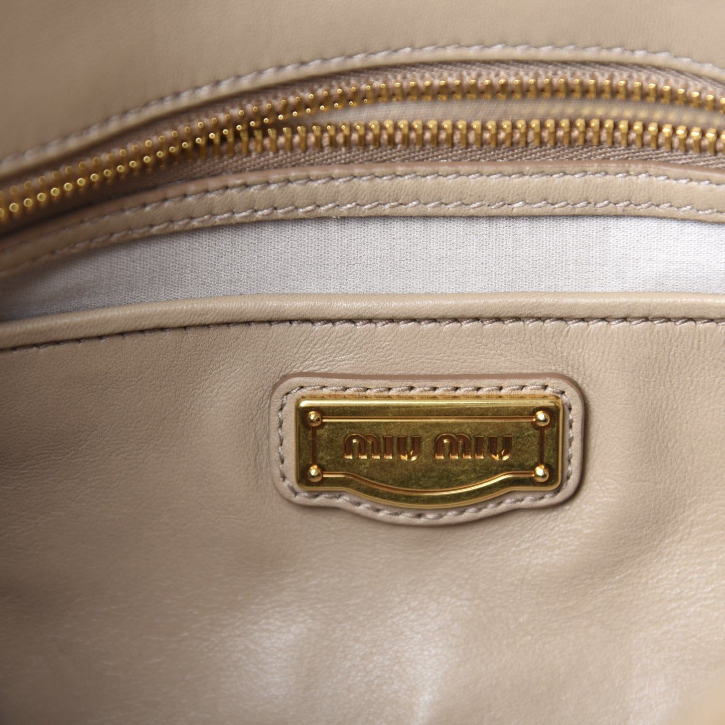 Nappa Matelasse Top Handle Bag Cammeo