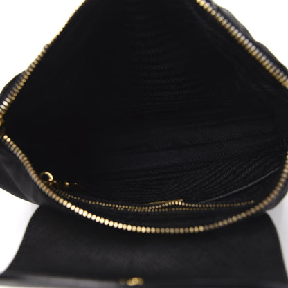 Prada Tessuto Nylon Saffiano Crossbody Bag Black 5 of 10