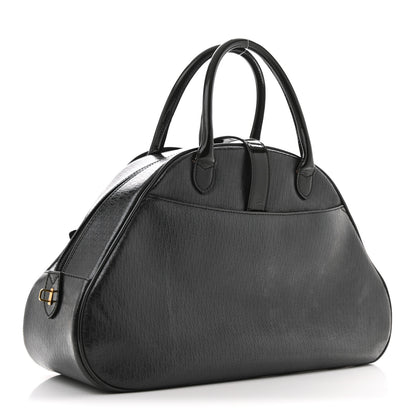 Christian Dior Patent Calfskin Embossed Saddle Bowler Black 3 of 15