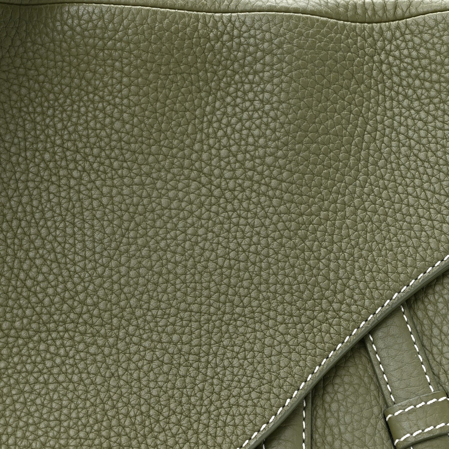 Christian Dior Grained Calfskin Mini Soft Saddle Bag Olive 8 of 14