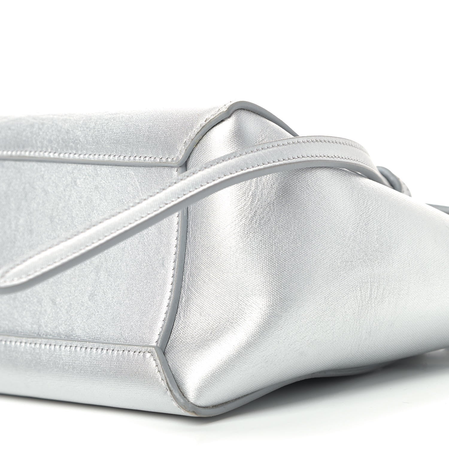 Celine Laminated Calfskin Nano Belt Bag Silver 7 of 12