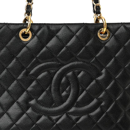 Chanel Caviar Quilted Grand Shopping Tote GST Black 7 of 9