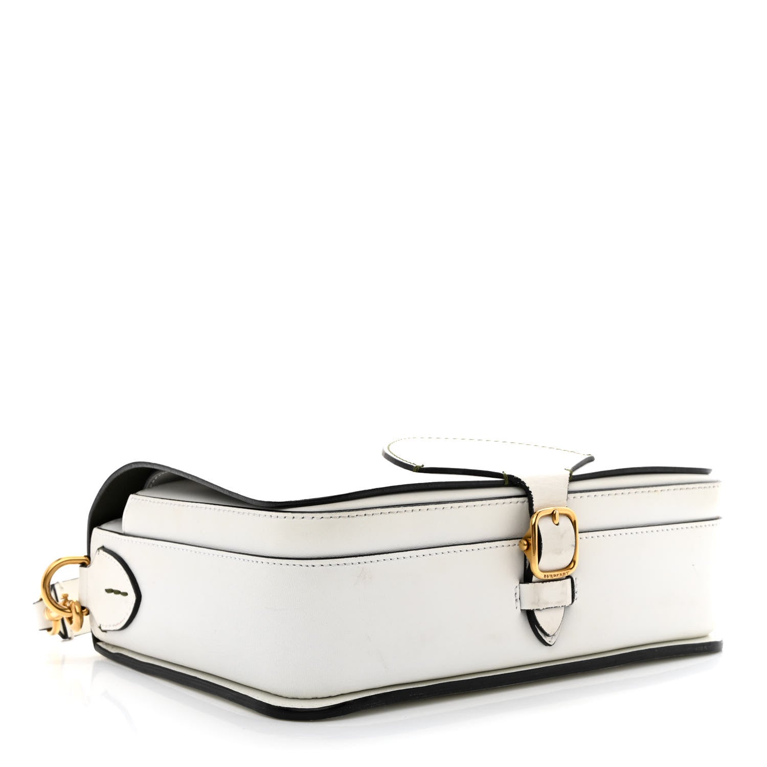 Burberry Calfskin Large Square Satchel Chalk White 4 of 15