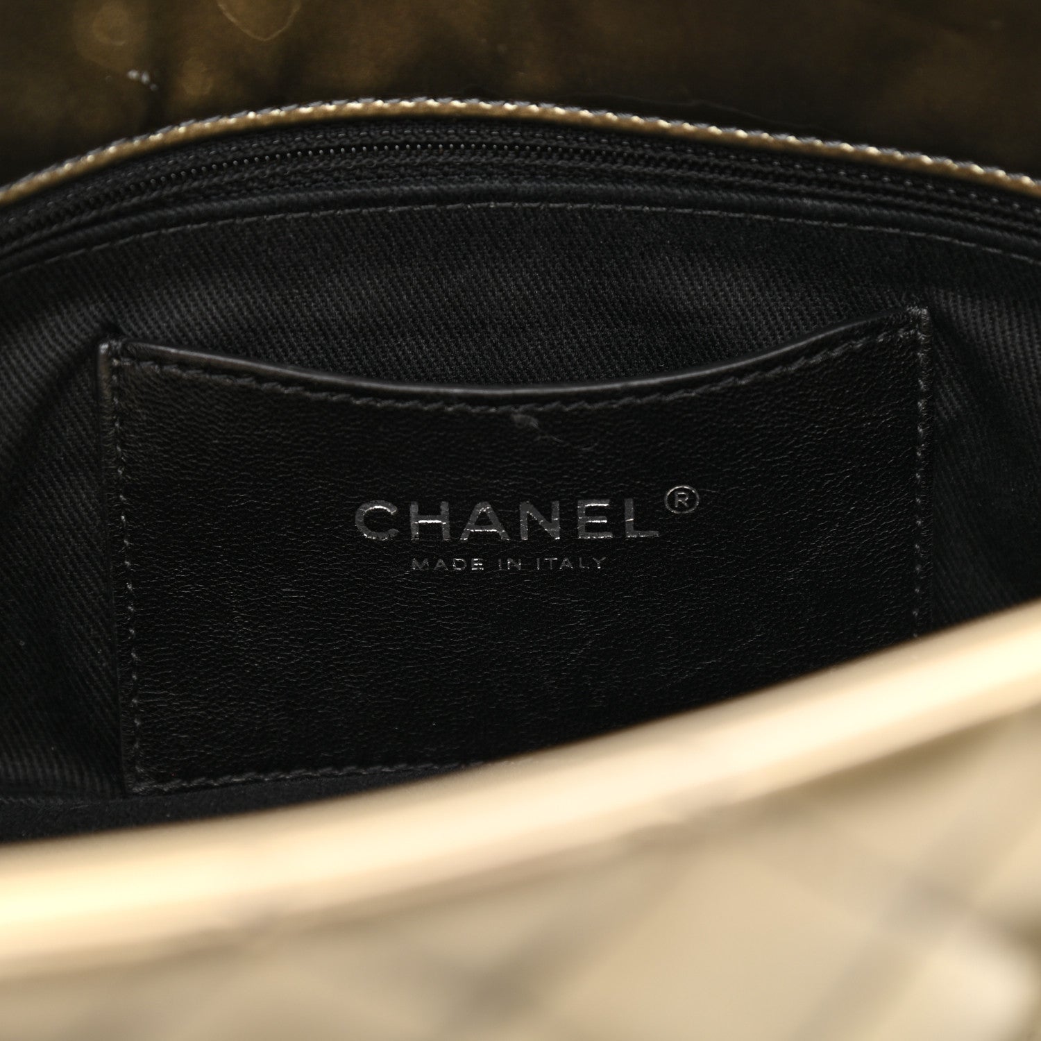 Chanel Metallic Patent Quilted Medium Just Mademoiselle Bowling Bag Green Degrade 6 of 12
